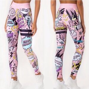 STRONGER Women’s pink legging and pink sport bra set. SIZE MEDIUM